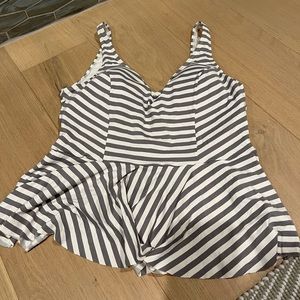 Anthropology Peplum Swim Top